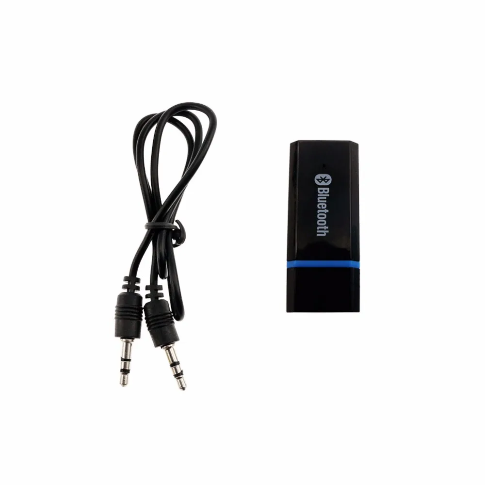 

Elistooop Mini USB Bluetooth Audio Receiver 3.5mm Audio Cable Black Wireless Transmission