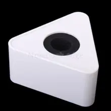 ABS Материал треугольник микрофоны для интервью Насадка-бедж на микрофон треугольник белая коробка