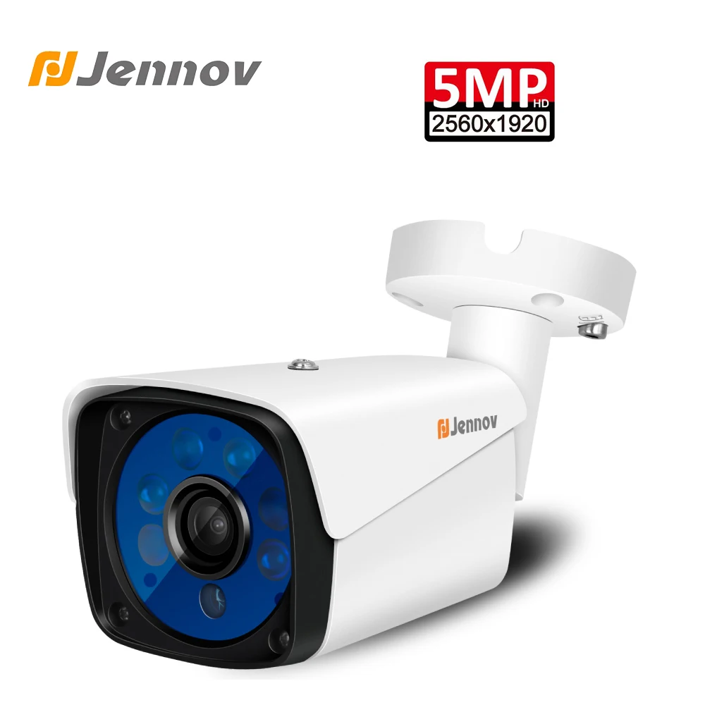 

Jennov 5MP H.265 HD CCTV Camera Video Surveillance Outdoor Security Camera NVR POE Network Wired ONVIF IP Cam Night Vision
