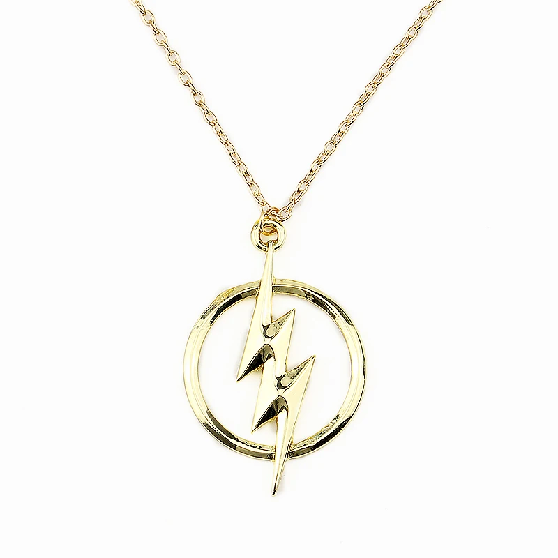 New Fashion DC Marvel Comic The Flash Pendant Necklace For Men Gold