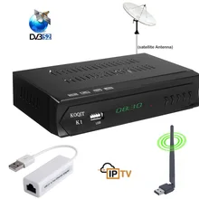 1G RAM HD Digital DVB-S2 Satellite + IPTV Combo Receiver Set Top BOX Support m3u Youtube IKS Biss Key Power VU CCCAM Share