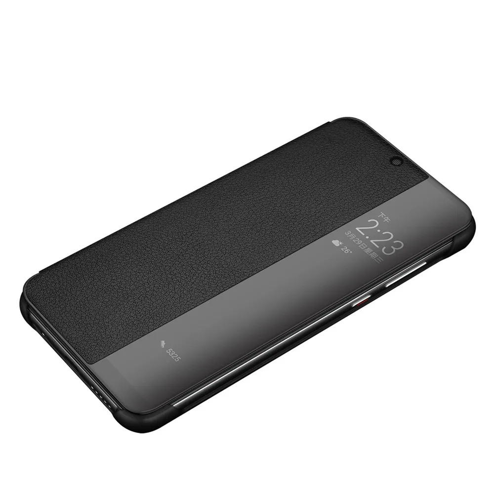 Роскошный умный чехол из натуральной кожи с окошком для Huawei Mate 9 PRO 10 P10 Plus P20 20 Lite