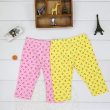 Леггинсы для малышей от 9 до 24 месяцев, длинные штаны из 95% хлопка для девочек штаны для маленьких 2 шт./партия детская одежда с принтом Одежда по низкой цене