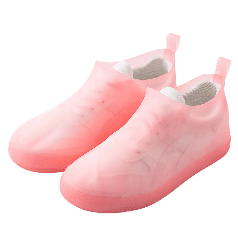 Lizeruee Antiskid Wearresistant Rain Boot Cover Colorful Flat Elastic