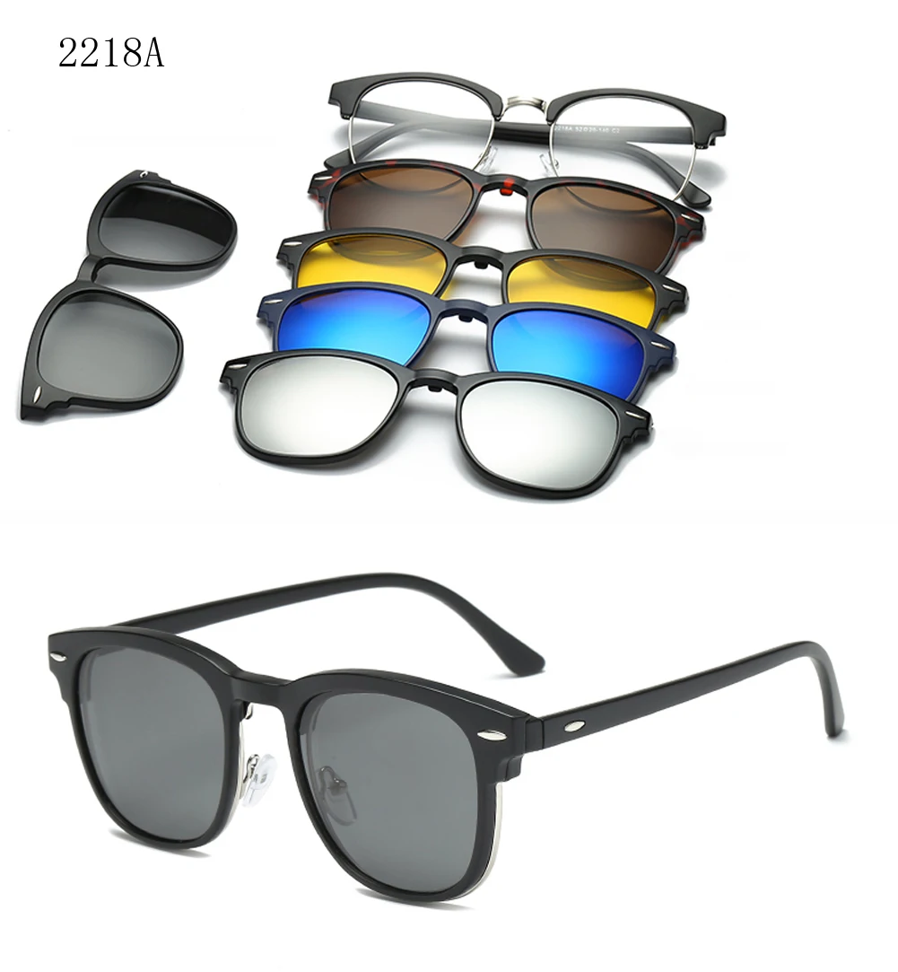 5 lenes солнцезащитные очки с магнитным креплением зеркальная застежка на солнцезащитные очки прикрепляемые очки мужские Поляризованные клипсы корректирующие солнцезащитные очки на заказ близорукость