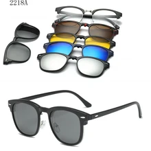 5 lenes солнцезащитные очки с магнитным креплением зеркальная застежка на солнцезащитные очки прикрепляемые очки мужские Поляризованные клипсы корректирующие солнцезащитные очки на заказ близорукость