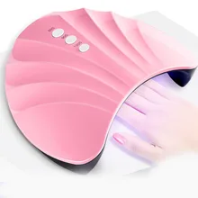 36W 12LEDs Shell Shape USB LED UV Nail Dryer Lamp Gel Curing Nail Polish Machine Nail Art Tool White/Pink Nail Dryers 60s/90s