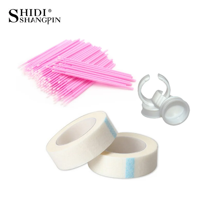 SHIDISHANGPIN ресницы наборы для наращивания дышащие белые Нетканые клейкая лента для ткани ватные тампоны прививки кольца макияж инструменты - Цвет: kit 3