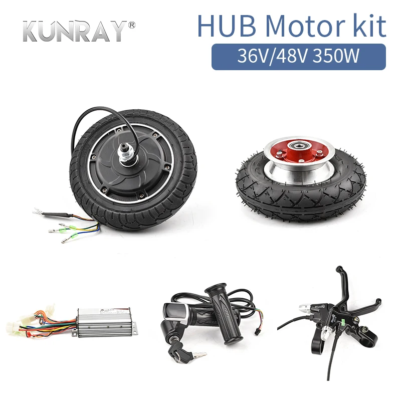 US $168.00 48V 350W EScooter Wheel Brushless Toothless Hub Motor Electric Scooter Conversion Kit 8inch Electric Bike Engine DIY Motor Set