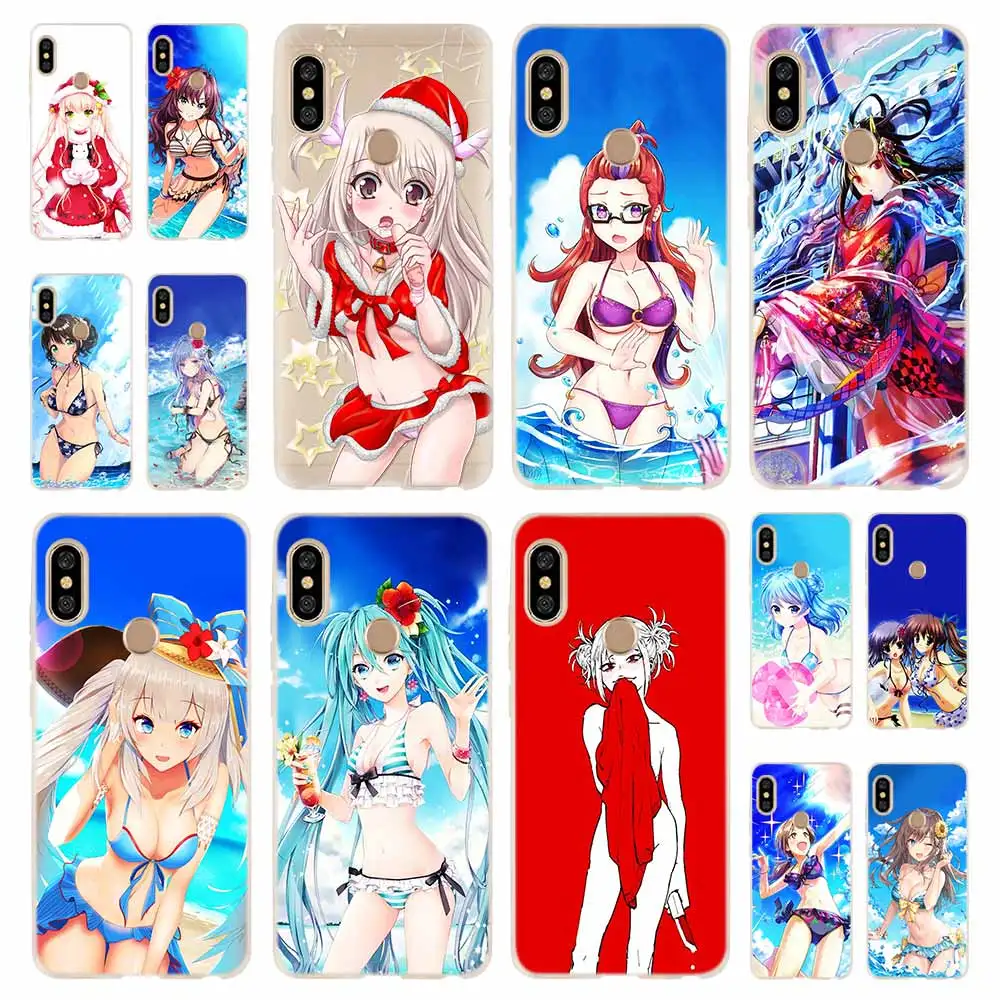 Японский мультфильм аниме девушка мода мягкий ТПУ чехол для Coque Xiaomi Redmi 9a 8a 7a 6a 5a Note
