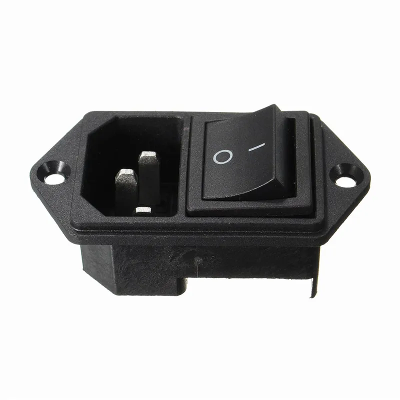 10 А 250 В красный/черный цвет флейта IEC 320 C14 розетка питания переключатель