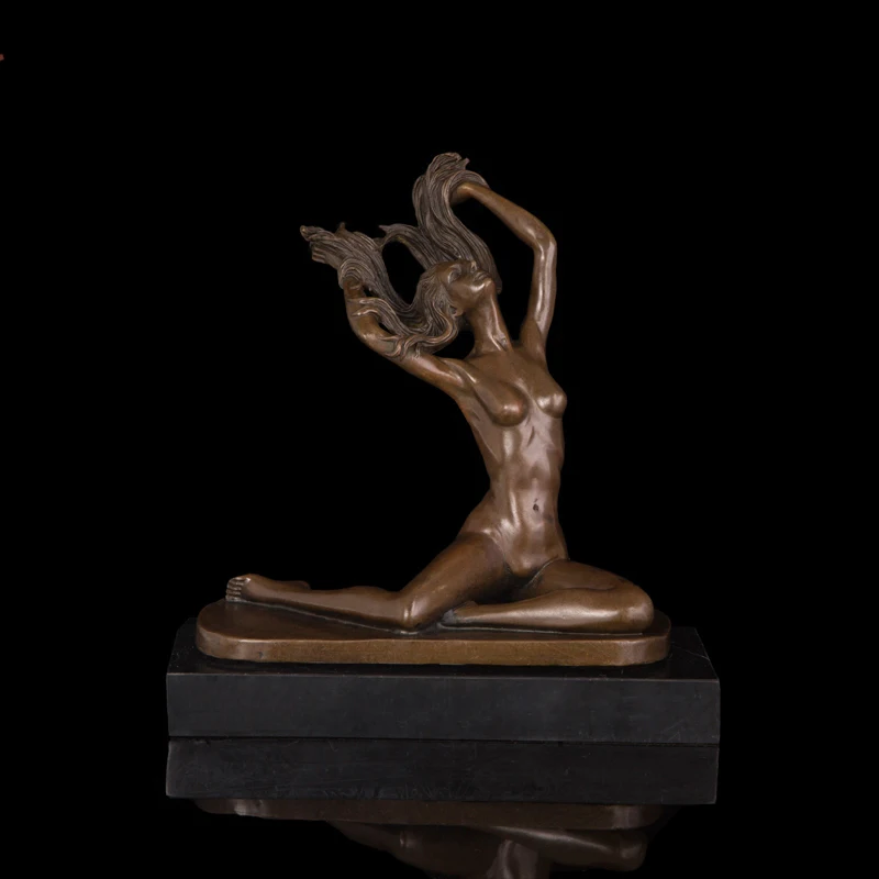 

ATLIE BRONZES western art sexy nude statue lady sculptures erotic bronze sculpture home decoration gifts