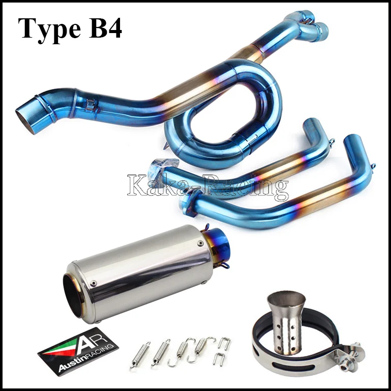 MT03 Motorcycle Exhaust Muffler Full System Slip on pipe AR Austin Racing Carbon fiber Escape For Yamaha R3 R25