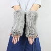 Women real long rabbit fur glove lady knitted genuine rabbit fur mittens 2022 brand high quality fur gloves ► Photo 2/6