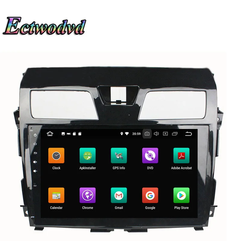 Discount Ectwodvd Octa Core 4G RAM 64G ROM Android 9.0 Car Multimedia DVD Player GPS HeadUnit for Nissan Tenna 2013 2014 2015 2