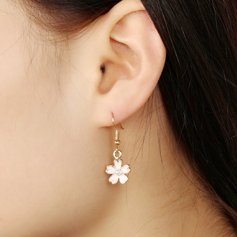ZCHLGR корейский модный Шарм-цветок серьги для девочек женские элегантные вечерние подарок Brincos Bijoux - Окраска металла: long earrings