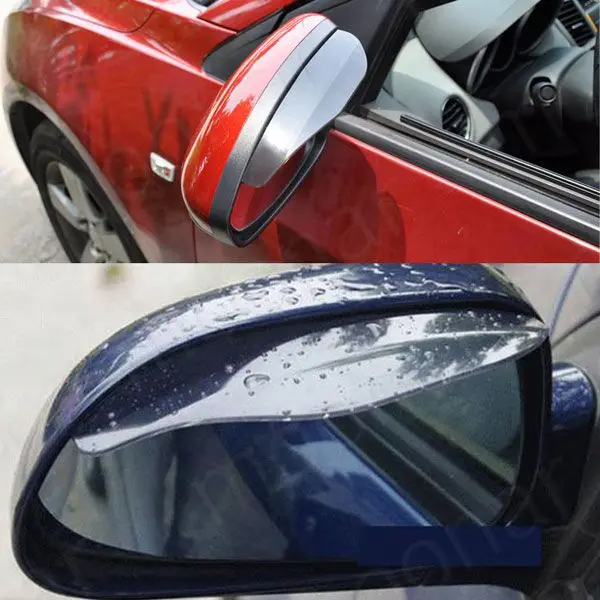 

2Pcs/Lot Car Rear View Mirror Weatherstrip Flexible Rear View Mirror Anti Rain Guard Shade Auto Mirror Weatherstrip