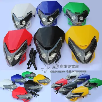 

Colorfully Motorcycle Dirt Bike Motocross Supermoto Universal led Headlight for CRF CR XR CRM Headlamp Fairing Free Shipping!