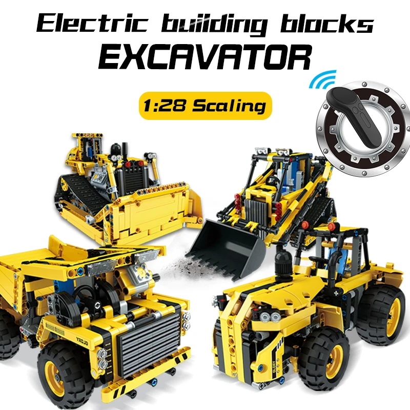

Mould King Enlighten Toys for Children Technic Engineering Building Blocks auldey car tractor excavator kids tecnic piezas