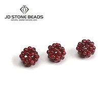 Браслет из натурального гранатового камня для женщин, ручная работа, 3 мм, браслеты с шариками на удачу, ювелирный подарок для женщин, браслет для изготовления ювелирных изделий