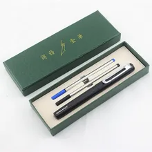 Jinhao 599 Ручка-роллер, роскошный подарочный набор для студента, шариковая ручка 0,7 мм, черные металлические шариковые ручки и подарочная коробка