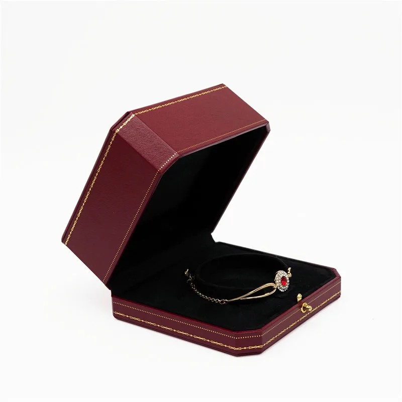 

Leather paper jewellery boxes and packaging organizer gift box Bangle case free shipping.