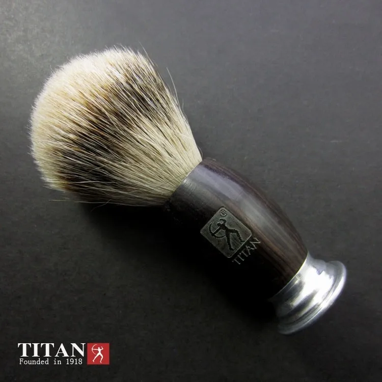 Ebony деревянная круглая ручка Titan Мужская щетка для бритья Silvertip Badger волосы узел кисти парикмахерские инструменты для бороды