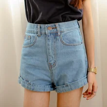 Европейский стиль, осенняя Женская джинсовая Шорты винтажные джинсы с бахромой и средней талией уличная одежда сексуальные широкие шорты для лета