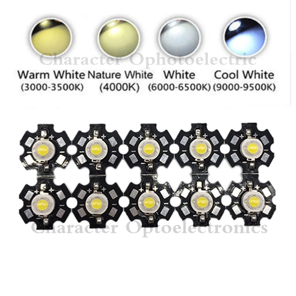 

10PCS 3W High Power LED Chip Light White Red Blue Green IR 850nm 940nm light-emitting diode