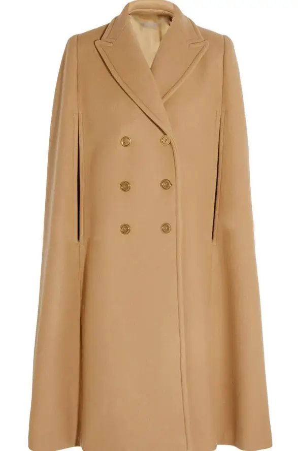 

Spring new double breasted long coat retro woolen winter autumn jacket women