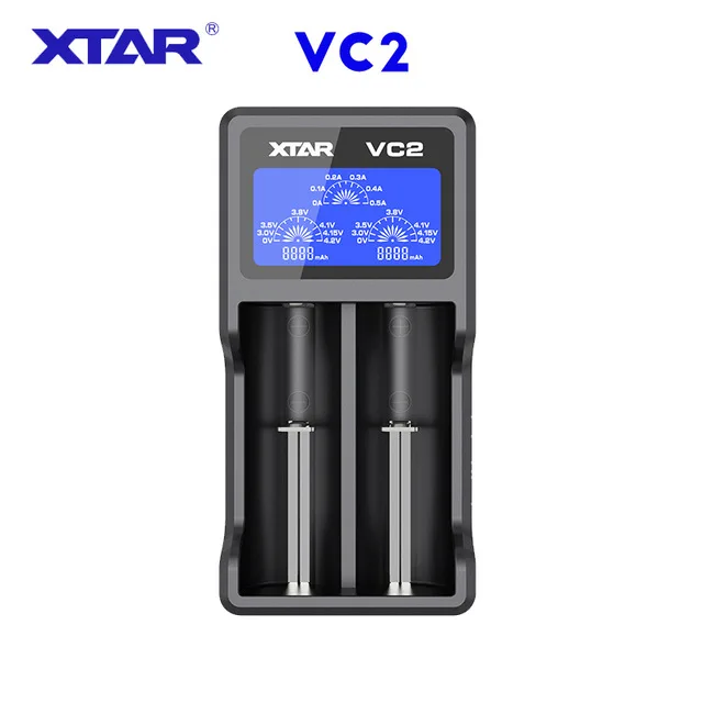 XTAR VC2 VC2 плюс VC4 VC2S VC4S батарея зарядное устройство для 10440/16340/14500/14650/18350/18500/18650/18700/21700/20700/17500 - Цвет: VC2