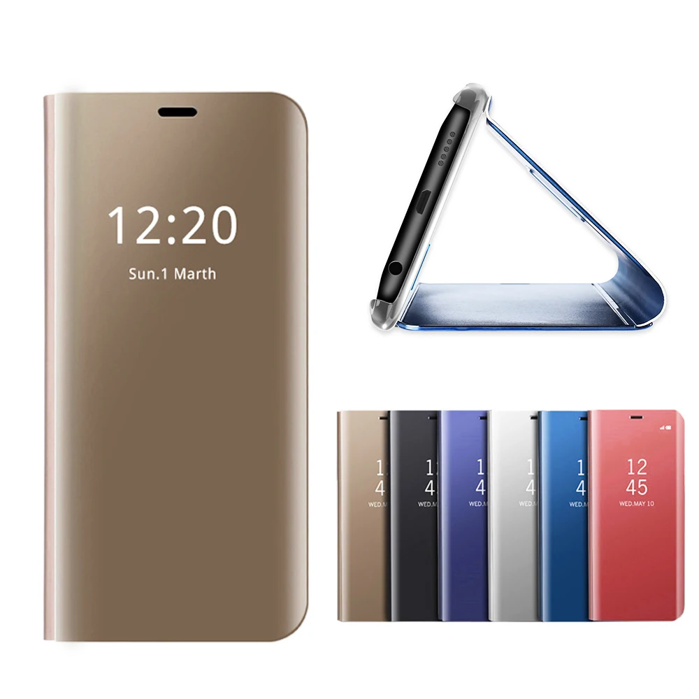 

CASPTM Smart Case For iPhone XR XS Max Electroplated Mirror Book Flip Case For iPhone X 8 7 6 Plus 6S Full Protection Bag Cover