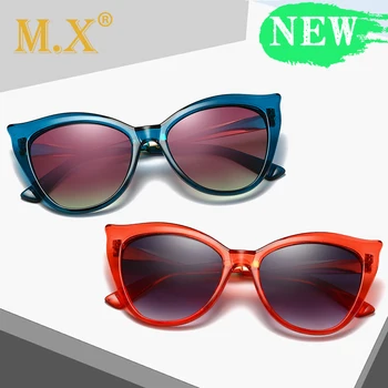

MX Vintage Cat Eye Sunglasses Women Brand Designer 2019 Red Gradient Sunglasses Leopard S1905