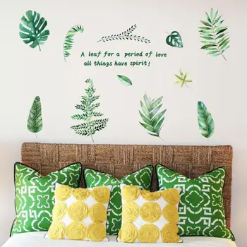 Home Decor Banana Leaves Art Vinyl Mural Home Room Decor Wall Stickers wall sticker Home Deco mirror AU2