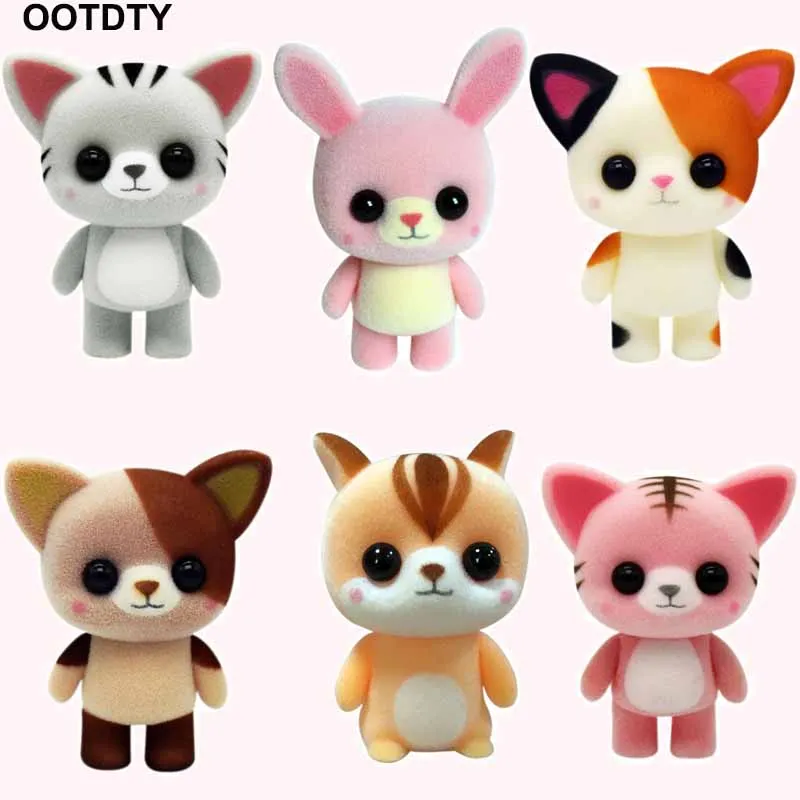Lovely Cat Collection Mini Plush Stuffed Dolls Cute Small Pendant Toys Gift 4H 