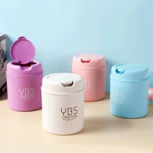 Desktop mini plastic storage flip trash can