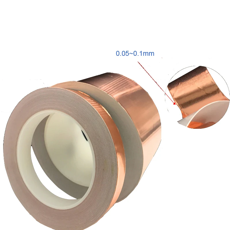 Выдерживающие погружение до 30 метров 5/10/15/20/25/30/35/40/50 мм один Токопроводящая клейкая Медь Фольга лента для клейкая изоляционная лента репеллент от электромагнитных помех Экранирование цветное Стекло