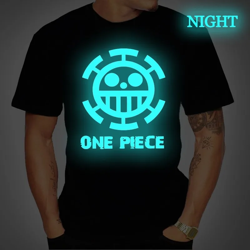 

One Piece Tshirt Women Men's T Shirt Luminous Short Sleeve T Shirts Summer Casual Tops Teens Streetwear T Shirt Plus Size 4XL
