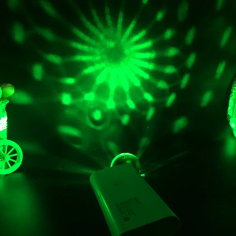 USB мини дискотечный сценический светильник s Led Рождественские вечерние DJ Караоке автомобильный Декор лампа для мобильного телефона управление музыкой Хрустальный волшебный шар красочный светильник