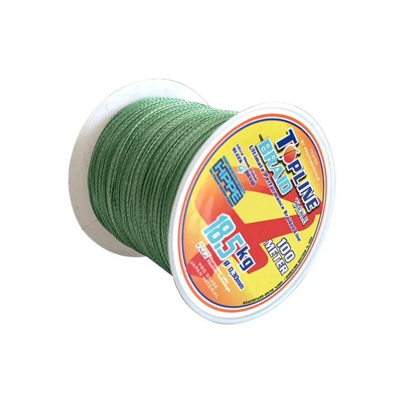Topline Tackle Braided Fishing Line River PE Line 4 Strands Fishing Cord 300M Fish Thread 0.15#-0.6# 3.9Kg-48.5KG Strength Test
