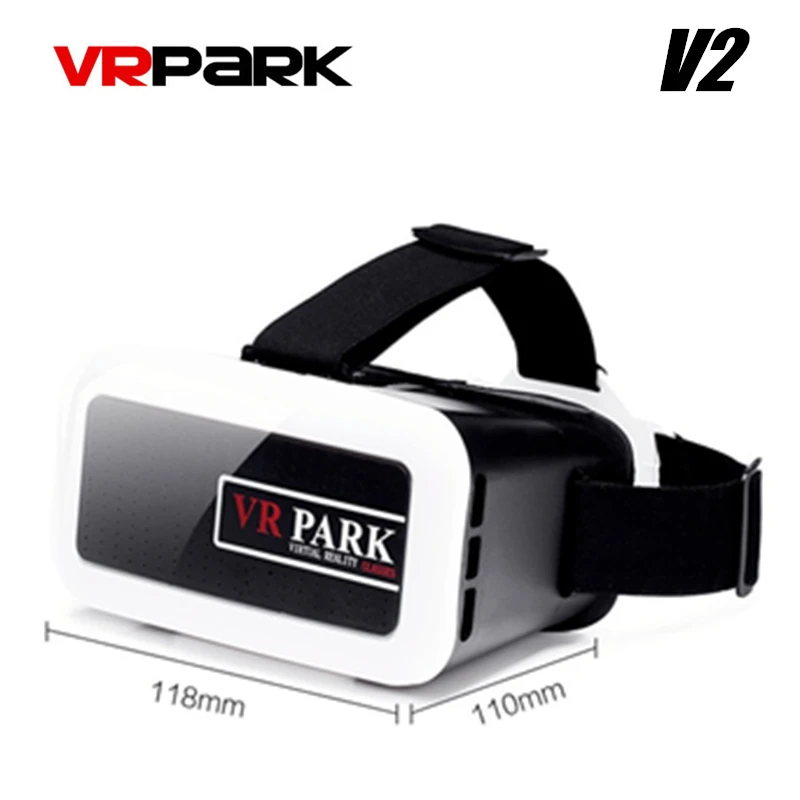 VRPARK V2 Virtual Reality Glasses For 4.0-6.0 Inch Mobile Phone 3D VR Box Glass Video Movie Immersive Helmet glasses Freeship