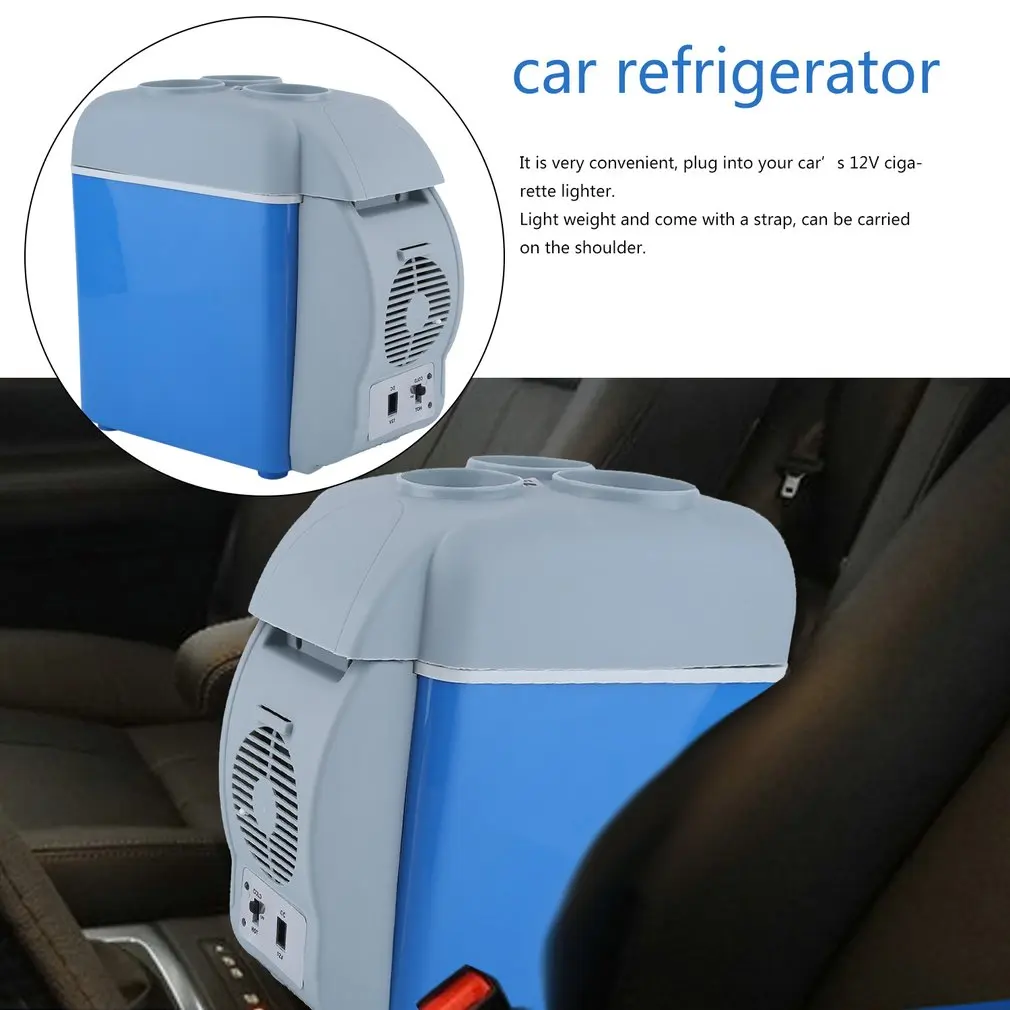 new7.5 L Portable Mini Large Capacity Car Cooler&Warmer Heating Cooling 12V Electric Fridge Travel Refrigerator Box With Strap new7.5 L Portable Mini Large Capacity Car Cooler&Warmer Heating Cooling 12V Electric Fridge Travel Refrigerator Box With Strap