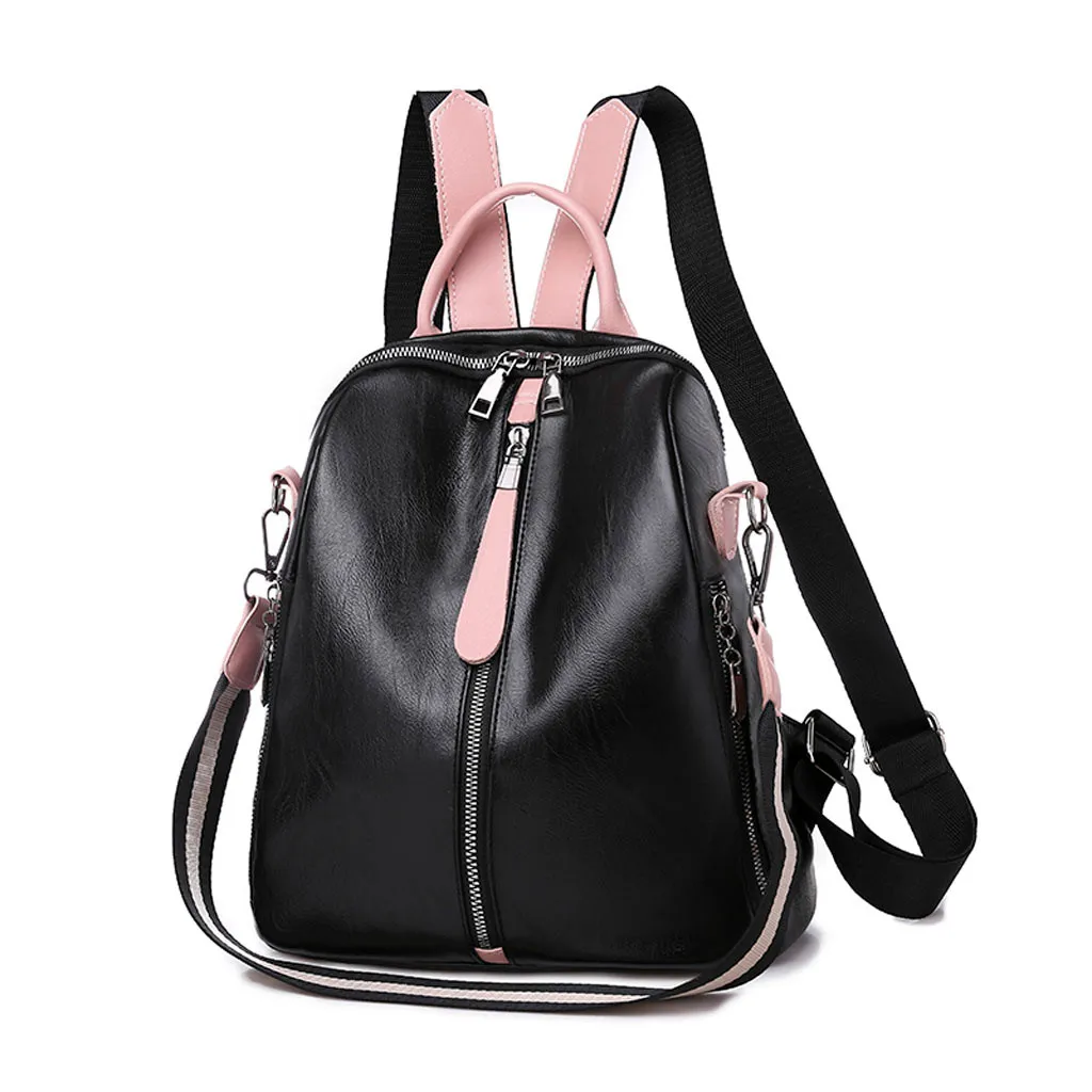 Aelicy, новинка, высококачественный рюкзак для путешествий из искусственной кожи, корейский женский рюкзак для отдыха, студенческий школьный рюкзак, женская сумка на плечо - Цвет: BK