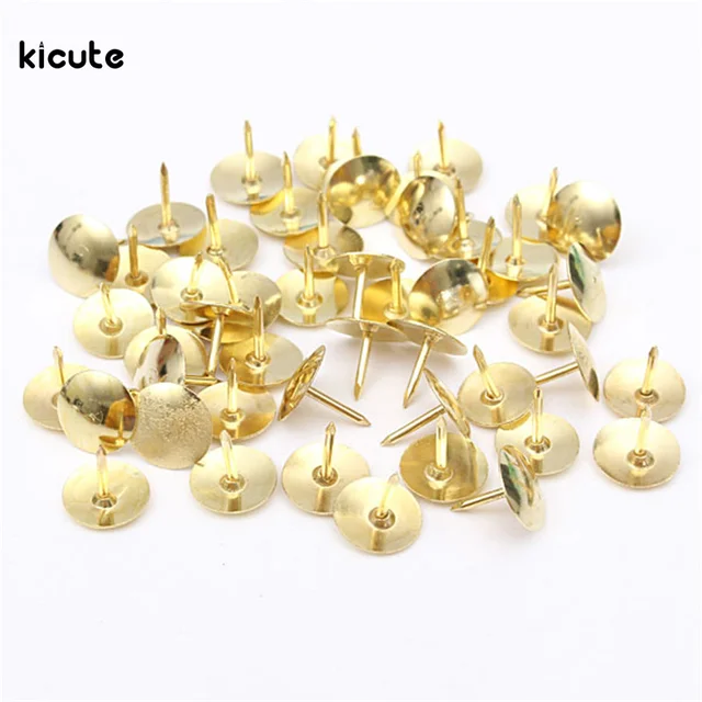 50pcs set colorful metal push pins assorted paper map cork board puch pin