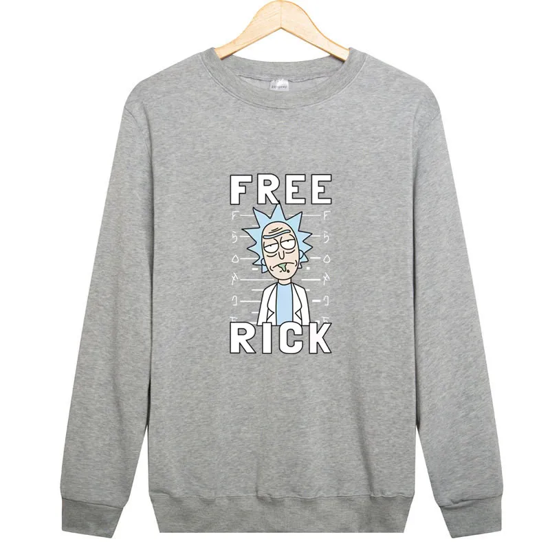 FOR HIM MAGAZINE hoodie Rick cartoon printed jersey with flat collar. Beautiful Hoodie