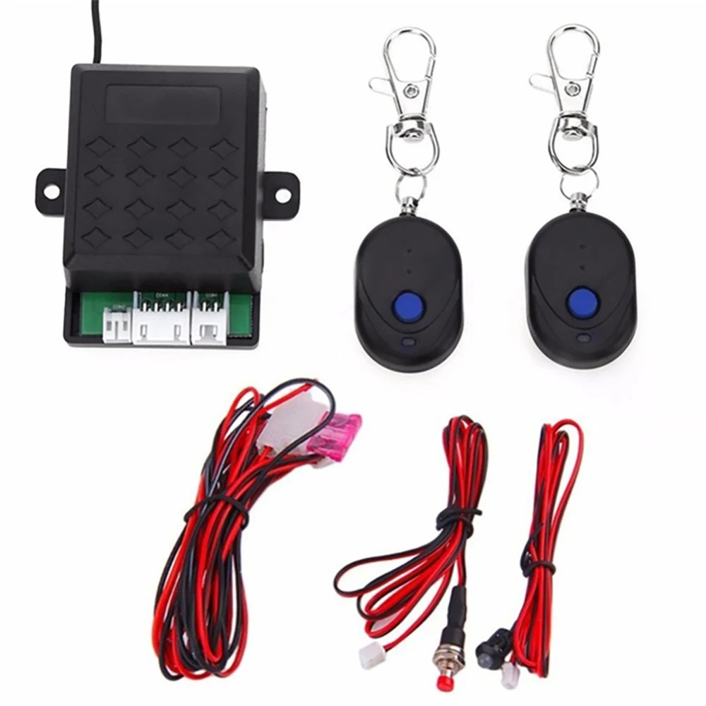 Universal Car Engine Push Start Remote Control Button Starter DC12V Car Keyless Entry Start Stop Immobilizer Button start new