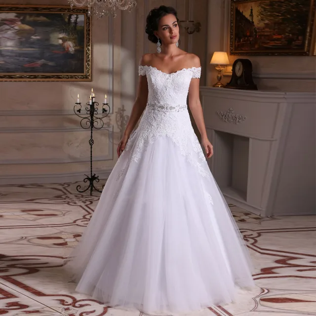 casamento lace wedding dress with belt vestido de novia cheap prices