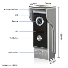 Для 2v1 7 ''TFT lcd проводной видео домофон система визуальный домофон 800x480 внутренний монитор 700TVL наружная инфракрасная камера Для 2v1 7 ''TFT lcd проводной видео домофон система визуальный домофон 800x480 внутренний монитор 700TVL наружная инфракрасная камера