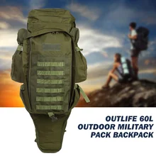 Outlife 60L Открытый Военная Униформа Рюкзак Пакет Тактический сумка для Охота Стрельба Кемпинг походы пеший Туризм Путешествия