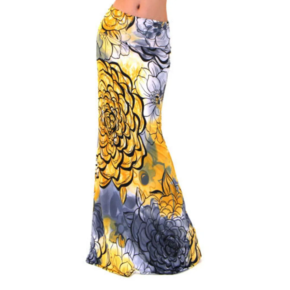 

2019 Womens Summer Boho Long Maxi Dress Beach Waist Skirt Sundress A0315